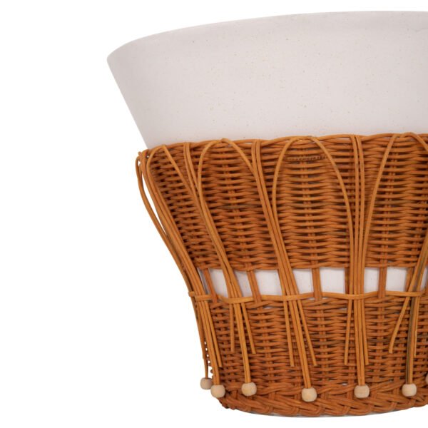 ΤΡΑΠΕΖΙ ΒΟΗΘΗΤΙΚΟ PERRAL HM18164.02S FIBER CEMENT ΛΕΥΚΟ-ΦΥΣΙΚΟ RATTAN--Φ42x36Υεκ - Image 8