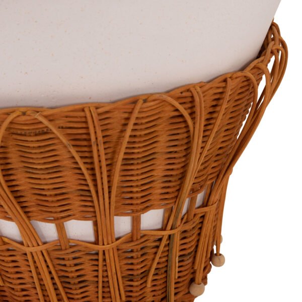 ΤΡΑΠΕΖΙ ΒΟΗΘΗΤΙΚΟ PERRAL HM18164.02S FIBER CEMENT ΛΕΥΚΟ-ΦΥΣΙΚΟ RATTAN--Φ42x36Υεκ - Image 9