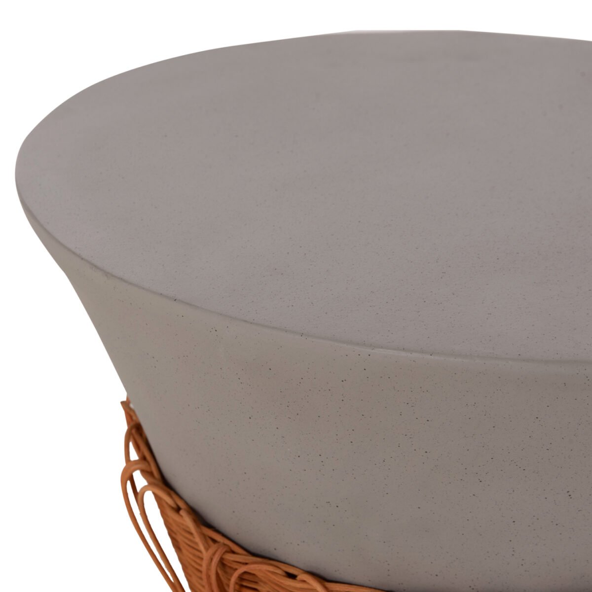 ΤΡΑΠΕΖΙ ΣΑΛΟΝΙΟΥ PERRAL HM18164.03L FIBER CEMENT ΓΚΡΙ-ΦΥΣΙΚΟ RATTAN--Φ55x45Υεκ - Image 7