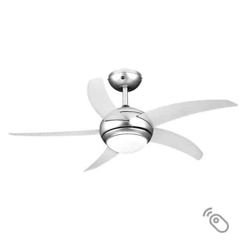 02-00123 ΑΝΕΜ/ΡΑΣ ΟΡΟΦΗΣ&ΤΗΛ.44" E14 MAYA ΔΙΑΦΑΝΑ ΦΤΕΡΑ - Image 1