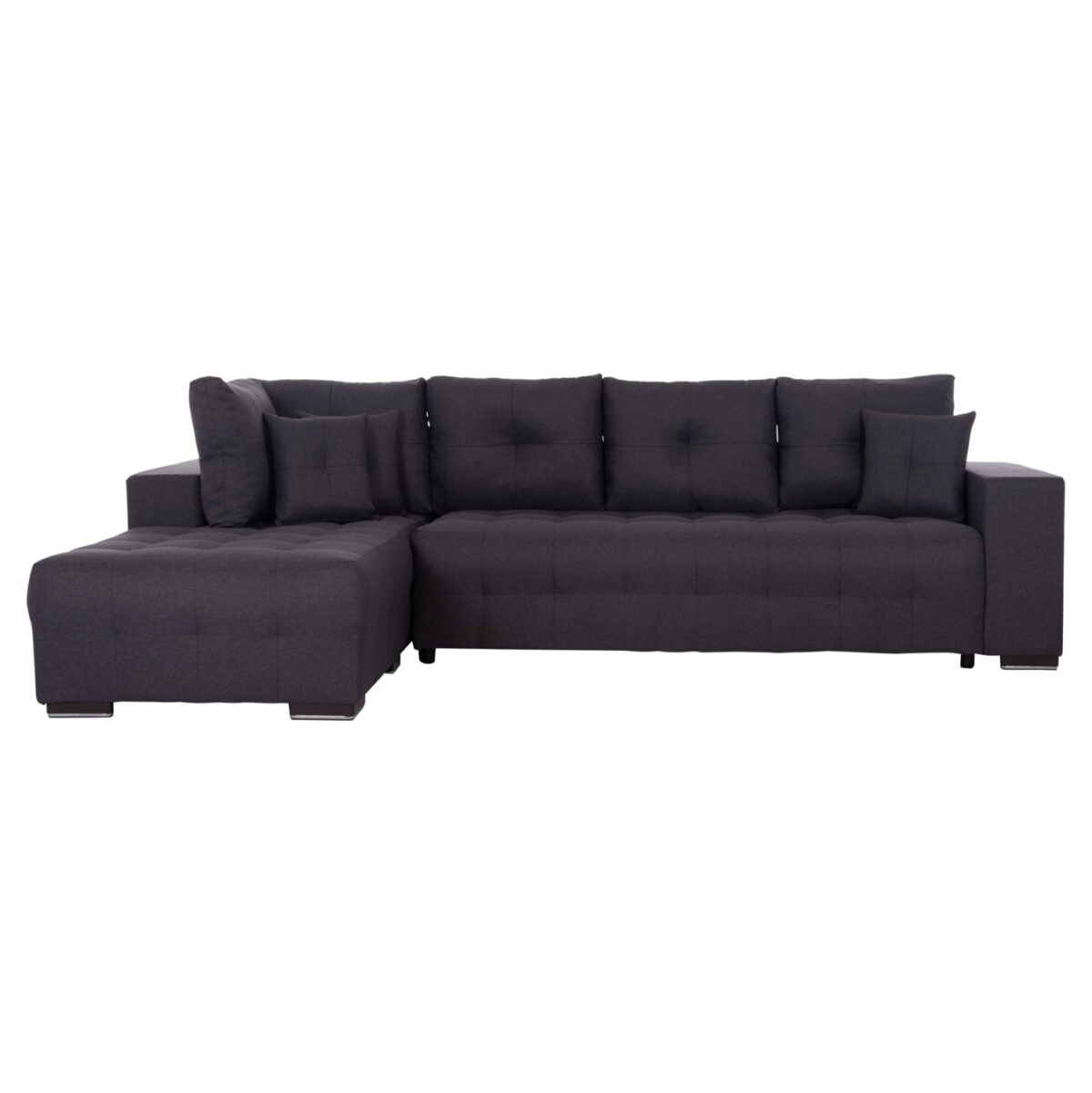ΓΩΝΙΑΚΟΣ ΚΑΝΑΠΕΣ-ΚΡΕΒΑΤΙ ΜΕ ΑΠΟΘ.ΧΩΡΟ TRENDSTON HM3302.01L ΓΚΡΙ ΥΦΑΣΜΑ 298x177x95Υεκ - Image 4