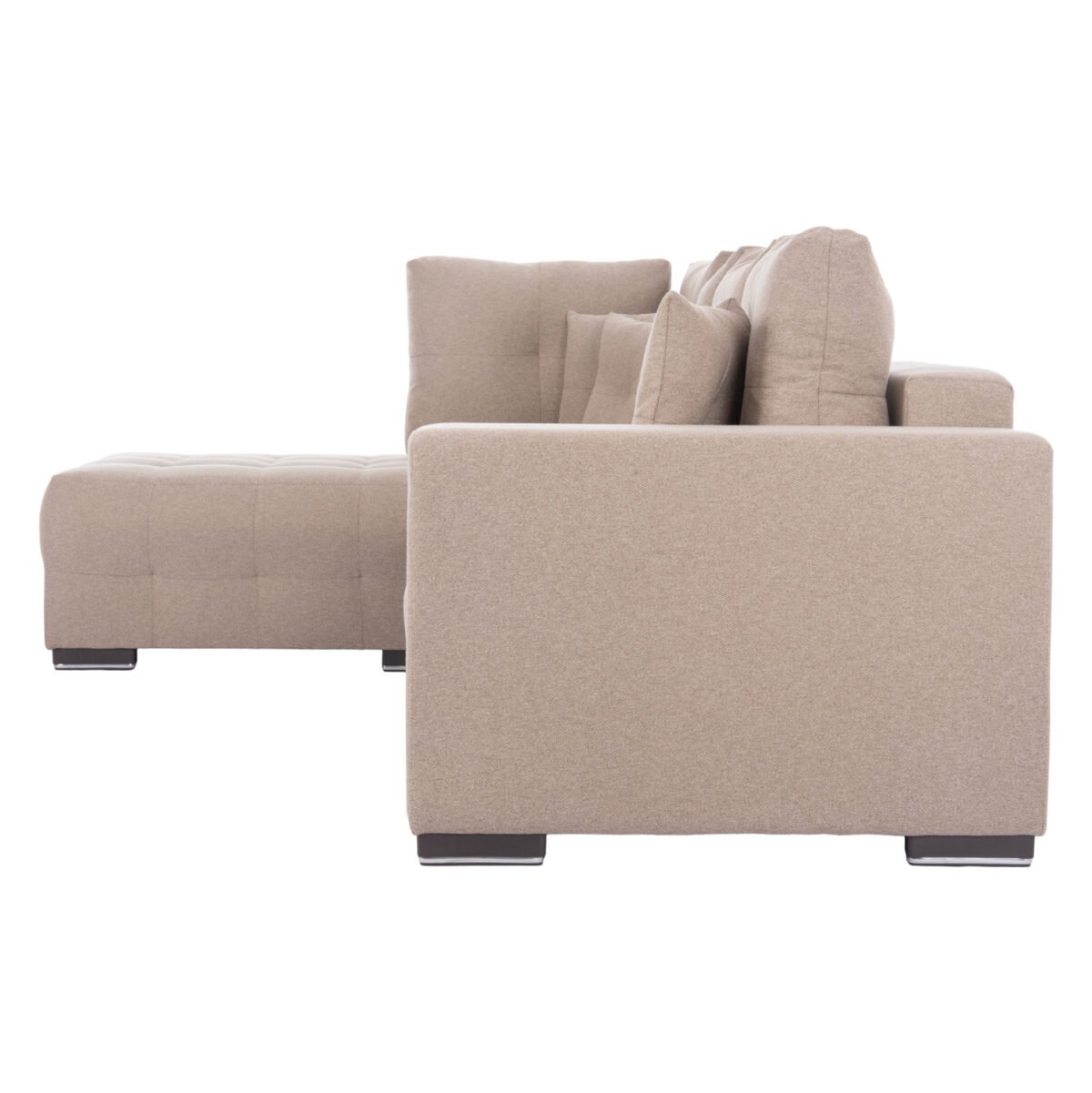 ΓΩΝΙΑΚΟΣ ΚΑΝΑΠΕΣ-ΚΡΕΒΑΤΙ ΜΕ ΑΠΟΘ.ΧΩΡΟ TRENDSTON HM3302.03L ΜΠΕΖ ΥΦΑΣΜΑ 298x177x95Υεκ - Image 5