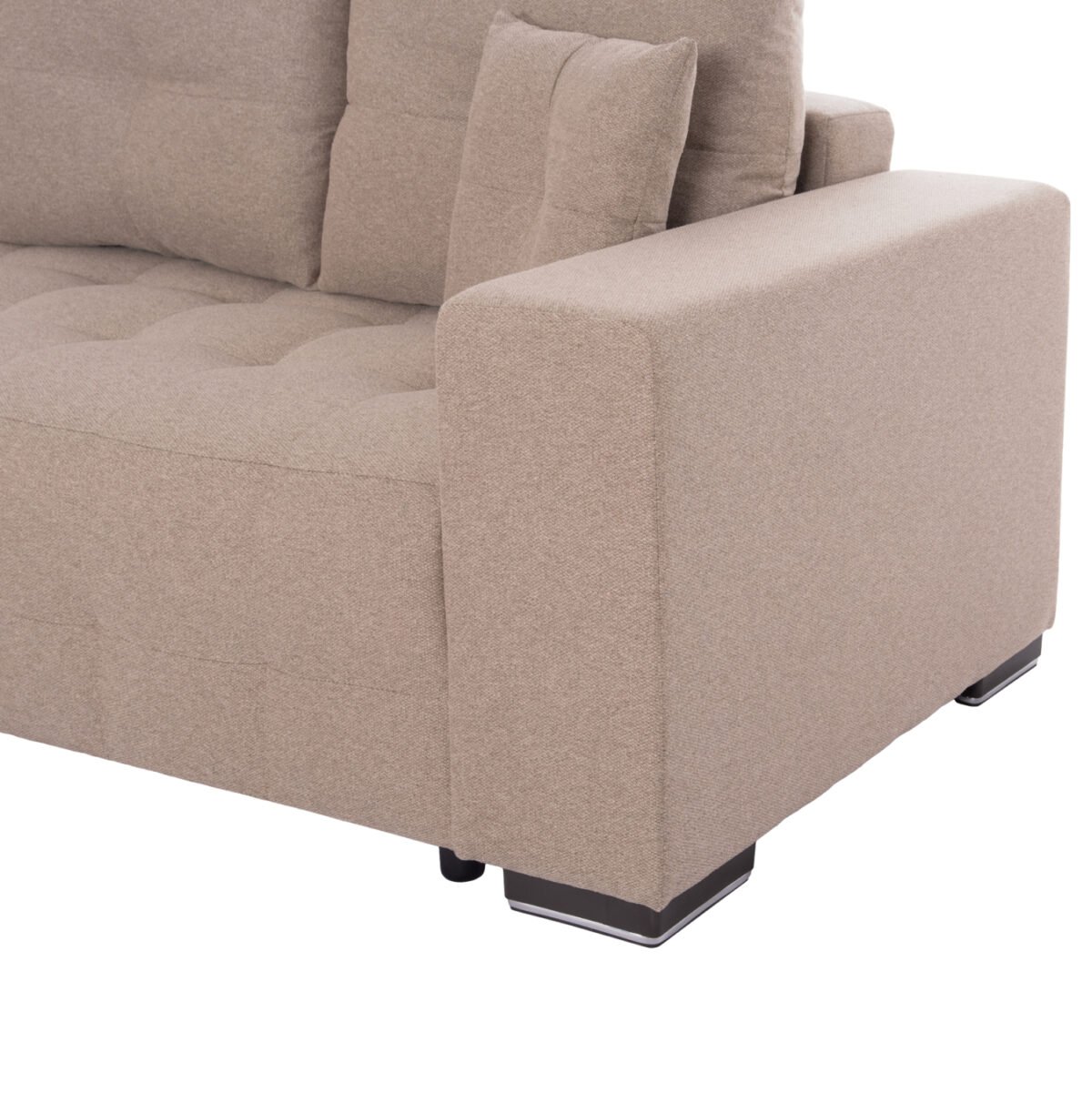 ΓΩΝΙΑΚΟΣ ΚΑΝΑΠΕΣ-ΚΡΕΒΑΤΙ ΜΕ ΑΠΟΘ.ΧΩΡΟ TRENDSTON HM3302.03L ΜΠΕΖ ΥΦΑΣΜΑ 298x177x95Υεκ - Image 8