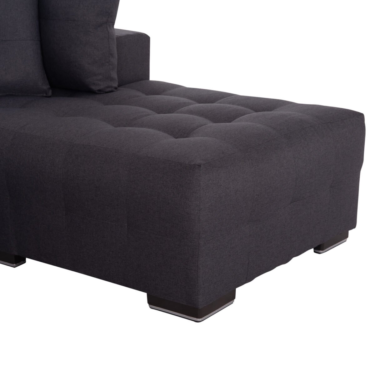 ΓΩΝΙΑΚΟΣ ΚΑΝΑΠΕΣ-ΚΡΕΒΑΤΙ ΜΕ ΑΠΟΘ.ΧΩΡΟ TRENDSTON HM3302.01R ΓΚΡΙ ΥΦΑΣΜΑ 298x177x95Υεκ - Image 8