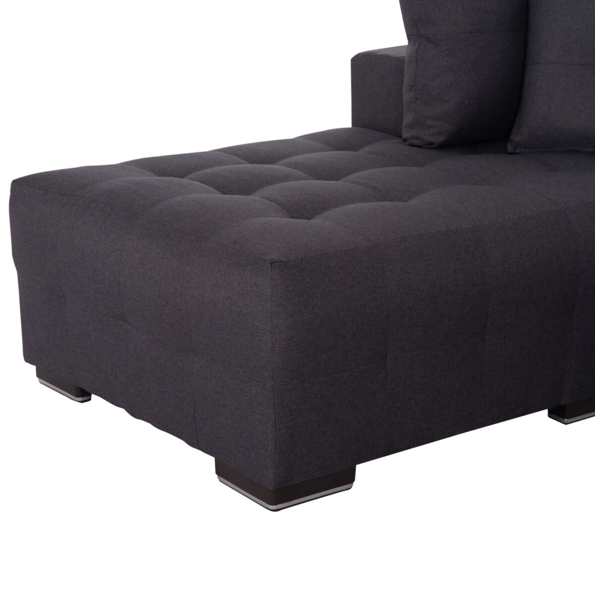 ΓΩΝΙΑΚΟΣ ΚΑΝΑΠΕΣ-ΚΡΕΒΑΤΙ ΜΕ ΑΠΟΘ.ΧΩΡΟ TRENDSTON HM3302.01L ΓΚΡΙ ΥΦΑΣΜΑ 298x177x95Υεκ - Image 8