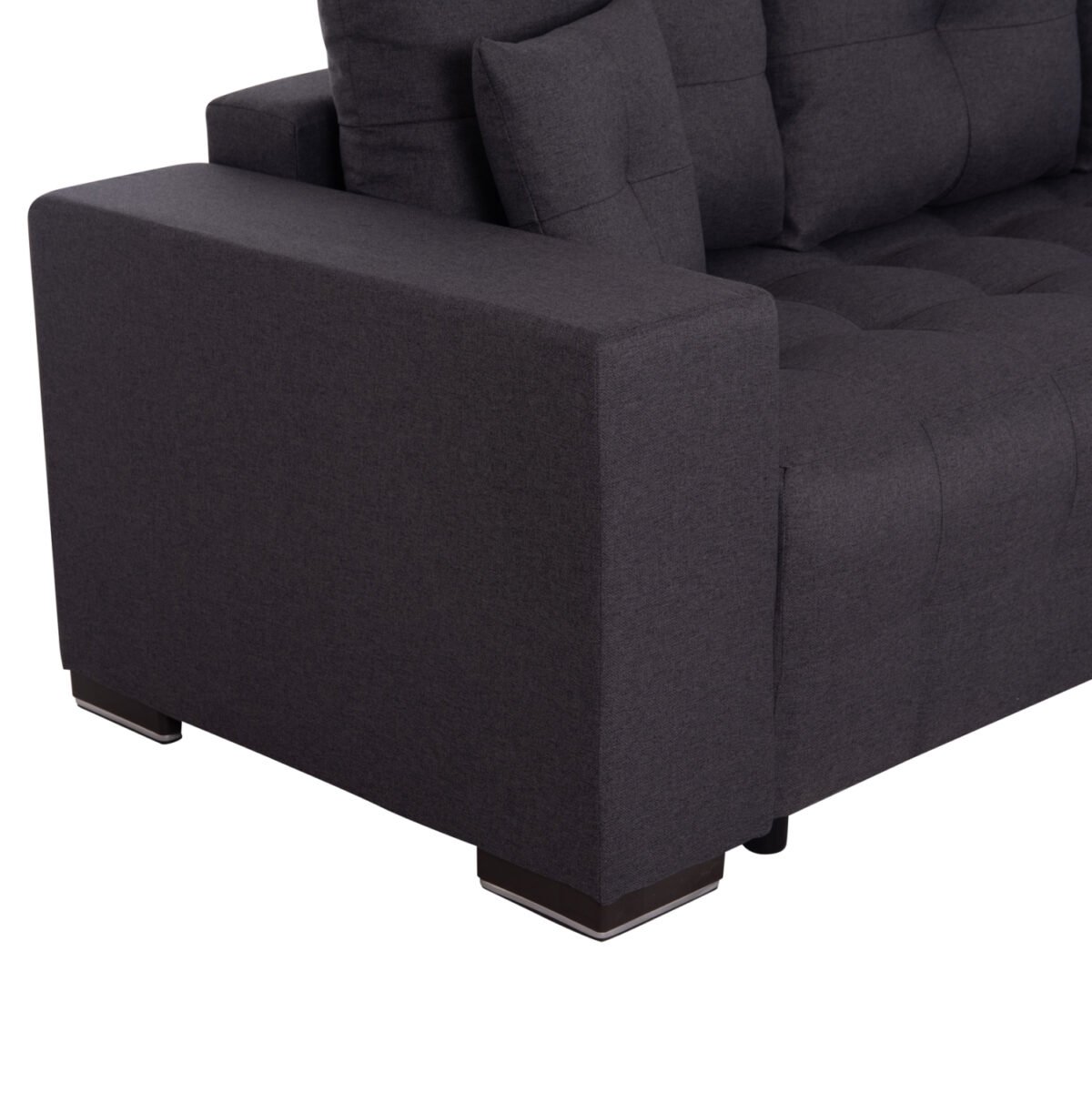ΓΩΝΙΑΚΟΣ ΚΑΝΑΠΕΣ-ΚΡΕΒΑΤΙ ΜΕ ΑΠΟΘ.ΧΩΡΟ TRENDSTON HM3302.01R ΓΚΡΙ ΥΦΑΣΜΑ 298x177x95Υεκ - Image 9