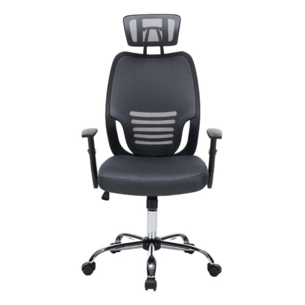 ΚΑΡΕΚΛΑ ΓΡΑΦΕΙΟΥ BRIEF HM1206.02 ΓΚΡΙ MESH--ΒΑΣΗ ΧΡΩΜΙΟΥ 63x64x122Υεκ. - Image 3