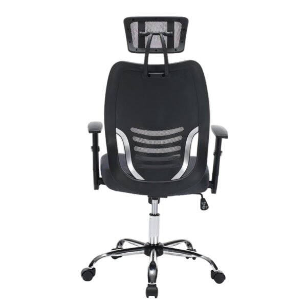 ΚΑΡΕΚΛΑ ΓΡΑΦΕΙΟΥ BRIEF HM1206.02 ΓΚΡΙ MESH--ΒΑΣΗ ΧΡΩΜΙΟΥ 63x64x122Υεκ. - Image 6
