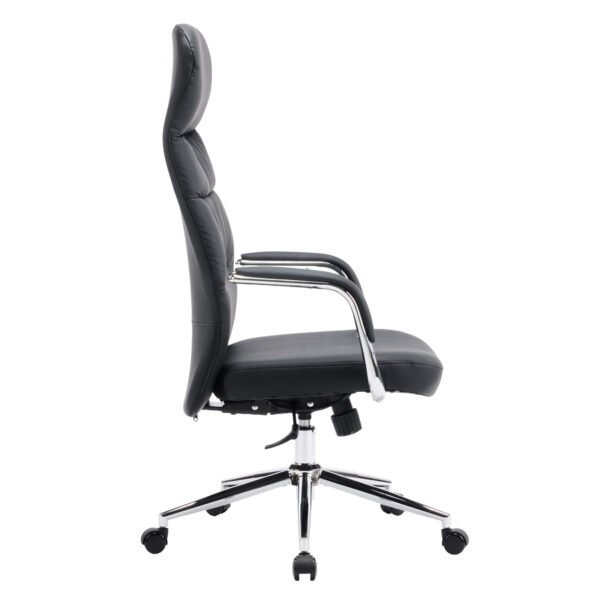 ΚΑΡΕΚΛΑ ΓΡΑΦΕΙΟΥ TEETER HM18355.01 ΜΑΥΡΟ PU ΔΕΡΜΑ--ΒΑΣΗ ΧΡΩΜΙΟΥ 67x66x121Υεκ - Image 4