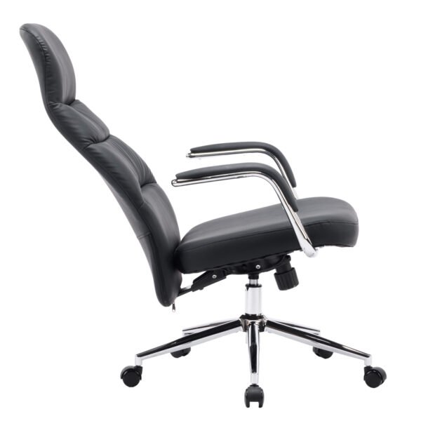 ΚΑΡΕΚΛΑ ΓΡΑΦΕΙΟΥ TEETER HM18355.01 ΜΑΥΡΟ PU ΔΕΡΜΑ--ΒΑΣΗ ΧΡΩΜΙΟΥ 67x66x121Υεκ - Image 7