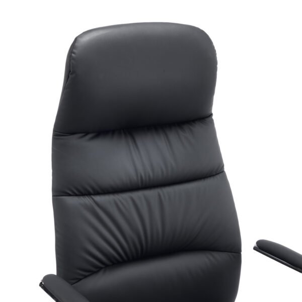 ΚΑΡΕΚΛΑ ΓΡΑΦΕΙΟΥ TEETER HM18355.01 ΜΑΥΡΟ PU ΔΕΡΜΑ--ΒΑΣΗ ΧΡΩΜΙΟΥ 67x66x121Υεκ - Image 8