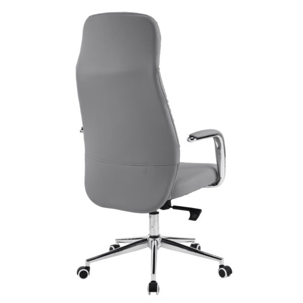 ΚΑΡΕΚΛΑ ΓΡΑΦΕΙΟΥ TEETER HM18355.10 ΓΚΡΙ PU ΔΕΡΜΑ--ΒΑΣΗ ΧΡΩΜΙΟΥ 67x66x121Υεκ - Image 5