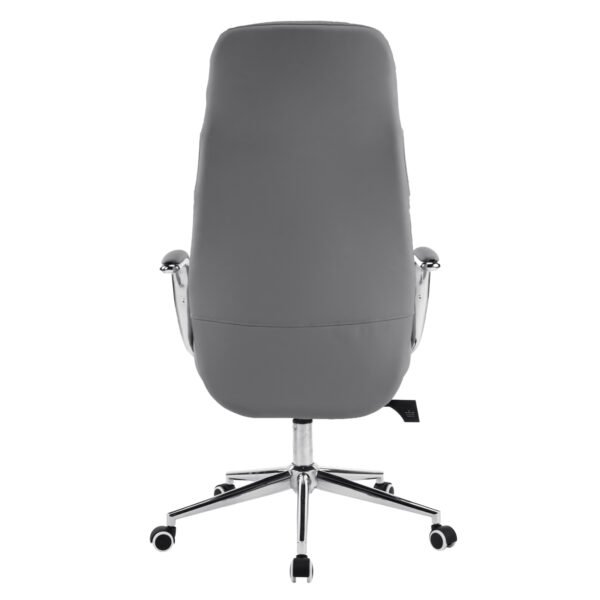 ΚΑΡΕΚΛΑ ΓΡΑΦΕΙΟΥ TEETER HM18355.10 ΓΚΡΙ PU ΔΕΡΜΑ--ΒΑΣΗ ΧΡΩΜΙΟΥ 67x66x121Υεκ - Image 6