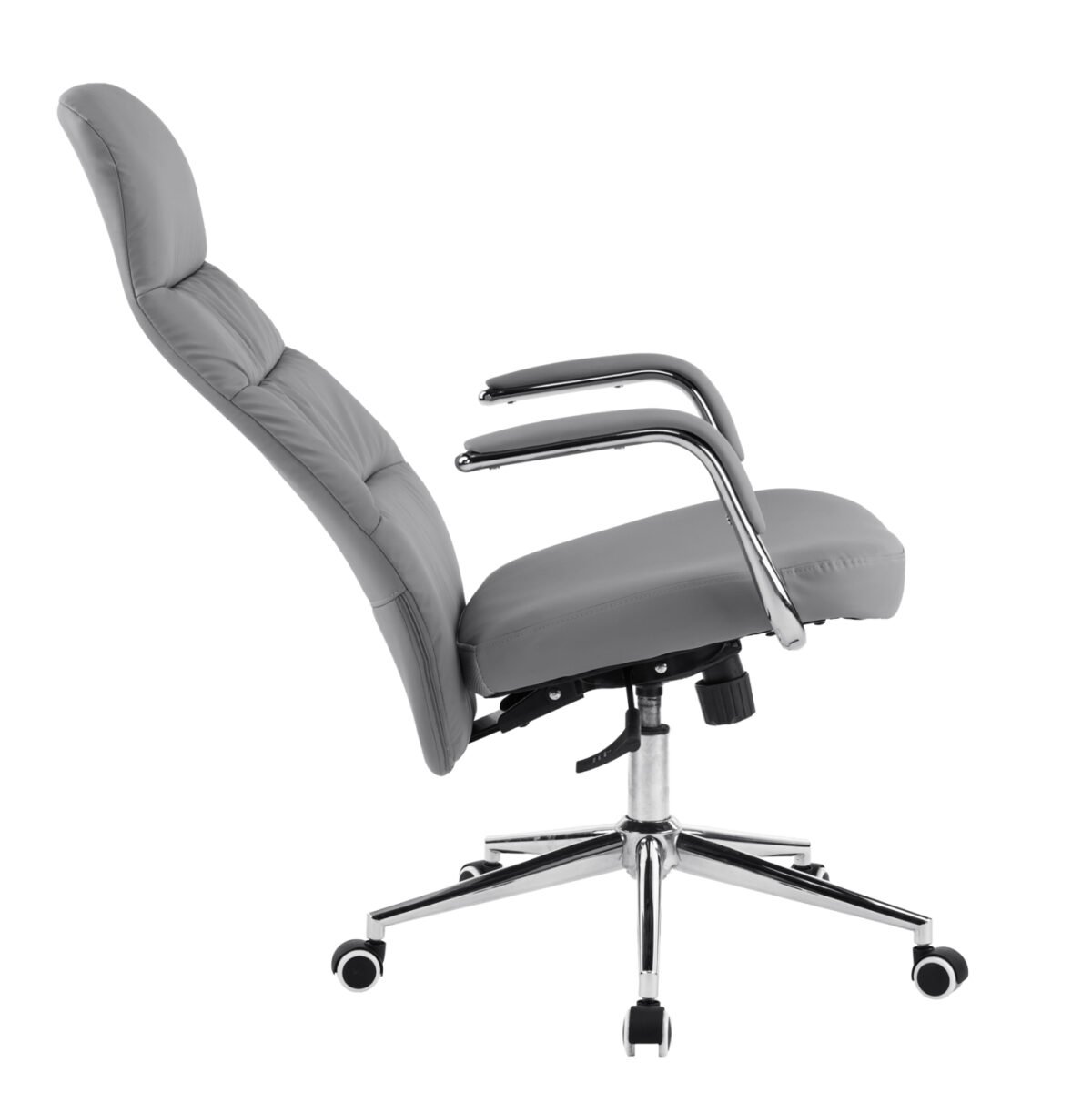 ΚΑΡΕΚΛΑ ΓΡΑΦΕΙΟΥ TEETER HM18355.10 ΓΚΡΙ PU ΔΕΡΜΑ--ΒΑΣΗ ΧΡΩΜΙΟΥ 67x66x121Υεκ - Image 8