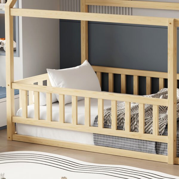 ΚΡΕΒΑΤΙ ΠΑΙΔΙΚΟ ΜΕ ΚΑΓΚΕΛΟ HOUSER HM706.01 τ.MONTESSORI ΞΥΛΟ ΠΕΥΚΟ ΦΥΣΙΚΟ-190x90εκ - Image 7