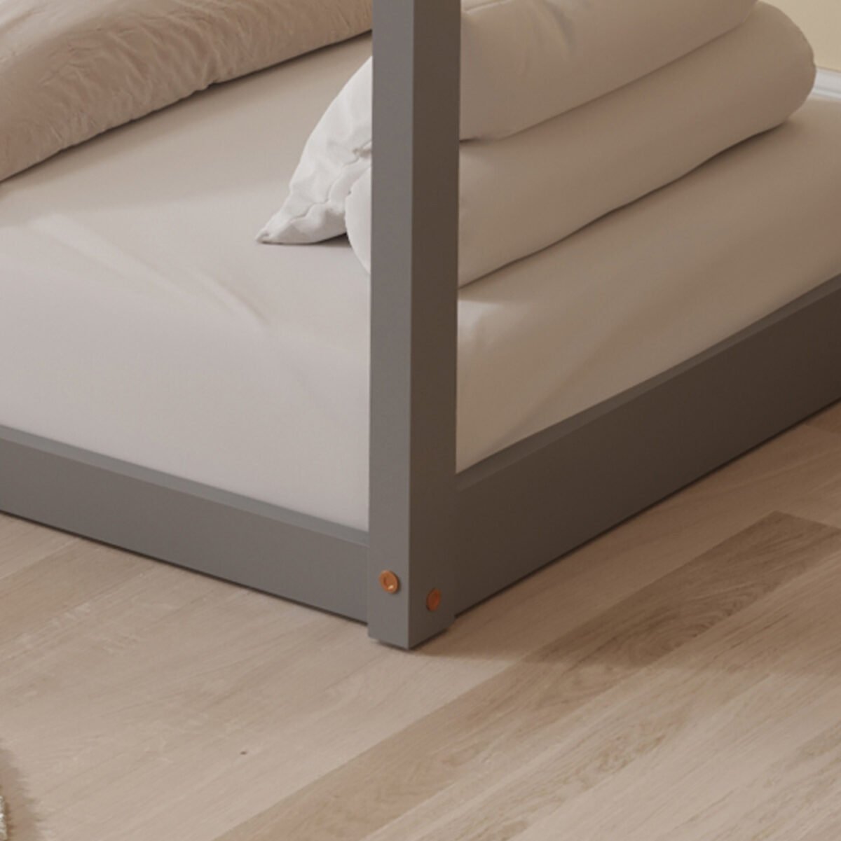 ΚΡΕΒΑΤΙ ΠΑΙΔΙΚΟ ΜΕ ΣΤΡΩΜΑ PEPE HM21303.02 ΞΥΛΟ ΠΕΥΚΟΥ ΣΕ ΓΚΡΙ--ΣΤΡΩΜΑ 70x140εκ - Image 9