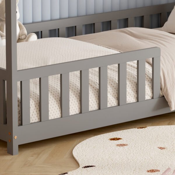 ΚΡΕΒΑΤΙ ΠΑΙΔΙΚΟ ΜΕ ΣΤΡΩΜΑ PHYLLIS HM21304.02 ΞΥΛΟ ΠΕΥΚΟΥ ΣΕ ΓΚΡΙ--ΣΤΡΩΜΑ 90x190εκ - Image 7