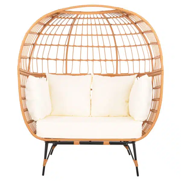 ΠΟΛΥΘΡΟΝΑ ΦΩΛΙΑ MIAMI 2 ΑΤΟΜΩΝ ΤΥΠΟΥ RATTAN HM5870.11 132.5x90x154Υεκ - Image 3