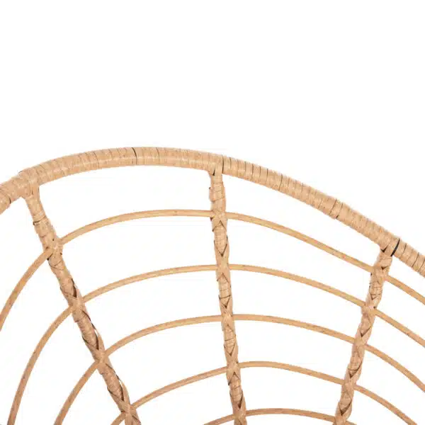 ΠΟΛΥΘΡΟΝΑ ΤΥΠΟΥ ΦΩΛΙΑ ΜΕΤΑΛΛΙΚΗ ALLEGRA HM5458.11 ΜΕ WICKER ΜΠΕΖ 73x78x88Υεκ. - Image 8