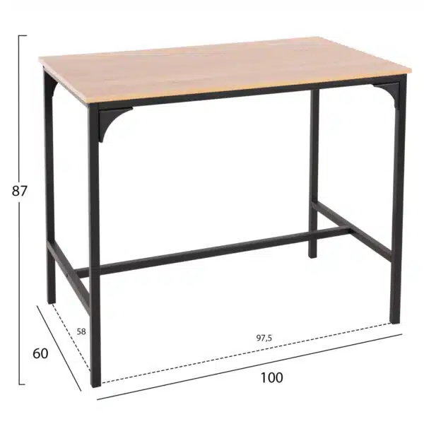 ΣΕΤ ΤΡΑΠΕΖΑΡΙΑ ΜΠΑΡ 5ΤΜΧ BOXY HM9882.01 ΜΑΥΡΟ ΜΕΤΑΛΛΟ-ΜΕΛΑΜΙΝΗ ΣΕ SONAMA - Image 3