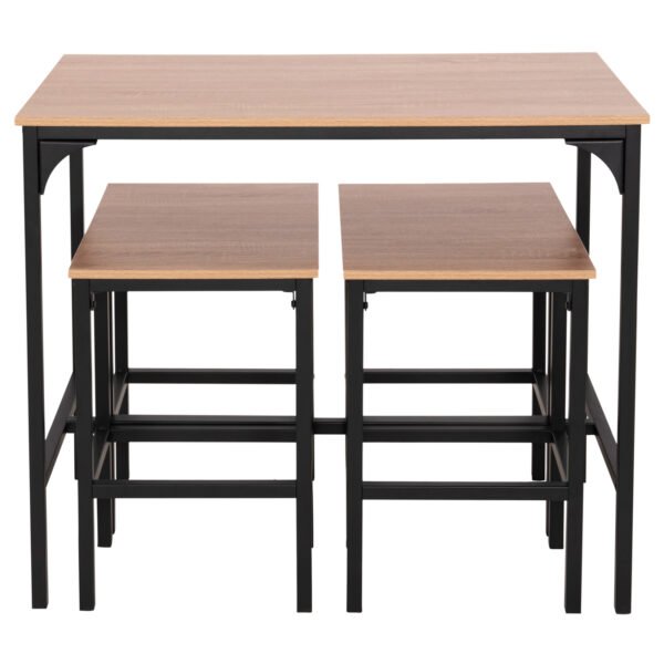 ΣΕΤ ΤΡΑΠΕΖΑΡΙΑ ΜΠΑΡ 5ΤΜΧ BOXY HM9882.01 ΜΑΥΡΟ ΜΕΤΑΛΛΟ-ΜΕΛΑΜΙΝΗ ΣΕ SONAMA - Image 5