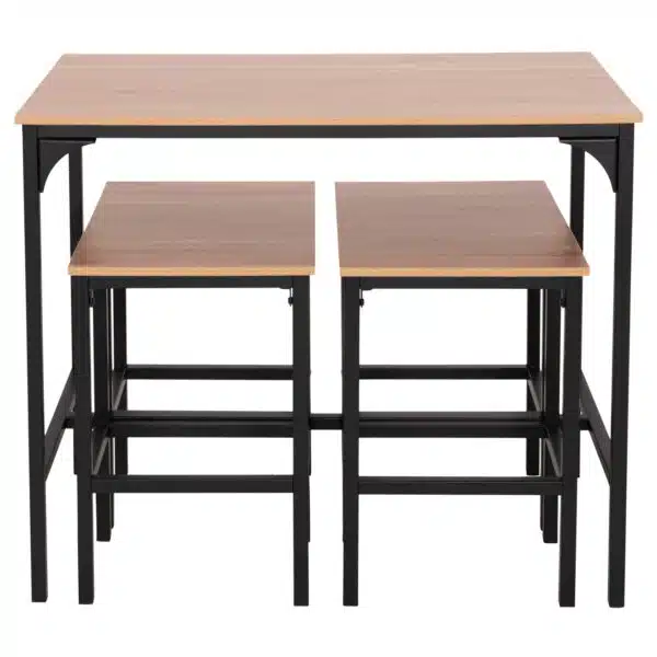 ΣΕΤ ΤΡΑΠΕΖΑΡΙΑ ΜΠΑΡ 5ΤΜΧ BOXY HM9882.01 ΜΑΥΡΟ ΜΕΤΑΛΛΟ-ΜΕΛΑΜΙΝΗ ΣΕ SONAMA - Image 5