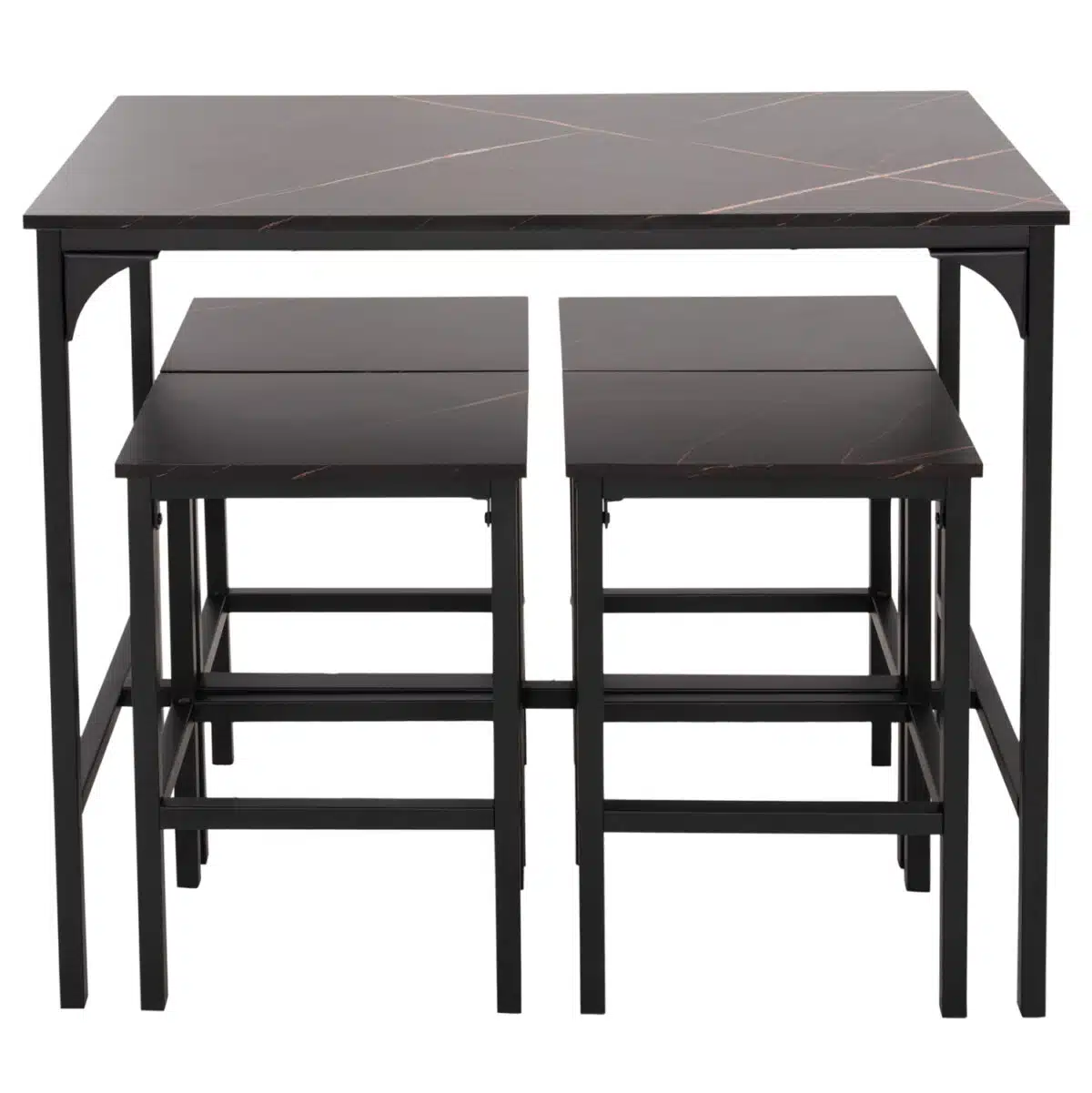 ΣΕΤ ΤΡΑΠΕΖΑΡΙΑ ΜΠΑΡ 5ΤΜΧ BOXY HM9882.13 ΜΑΥΡΟ ΜΕΤΑΛΛΟ-ΜΕΛΑΜΙΝΗ ΜΑΥΡΟ ΜΑΡΜΑΡΟ - Image 5
