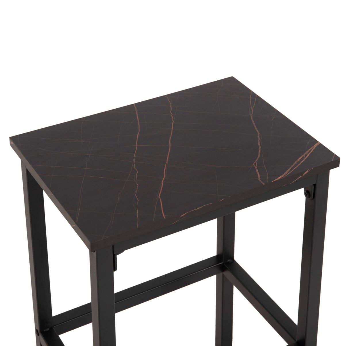 ΣΕΤ ΤΡΑΠΕΖΑΡΙΑ ΜΠΑΡ 5ΤΜΧ BOXY HM9882.13 ΜΑΥΡΟ ΜΕΤΑΛΛΟ-ΜΕΛΑΜΙΝΗ ΜΑΥΡΟ ΜΑΡΜΑΡΟ - Image 6