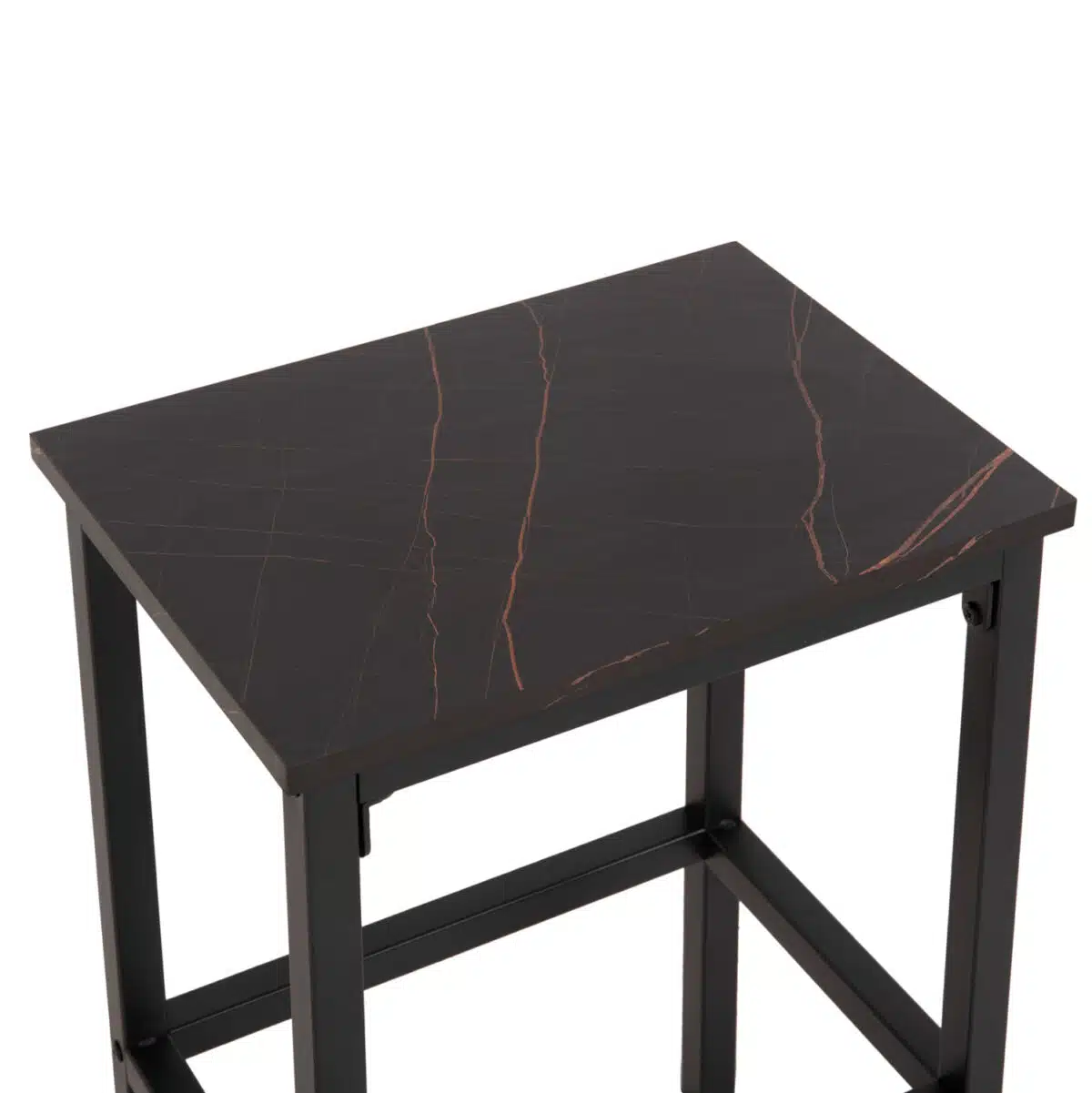 ΣΕΤ ΤΡΑΠΕΖΑΡΙΑ ΜΠΑΡ 5ΤΜΧ BOXY HM9882.13 ΜΑΥΡΟ ΜΕΤΑΛΛΟ-ΜΕΛΑΜΙΝΗ ΜΑΥΡΟ ΜΑΡΜΑΡΟ - Image 6