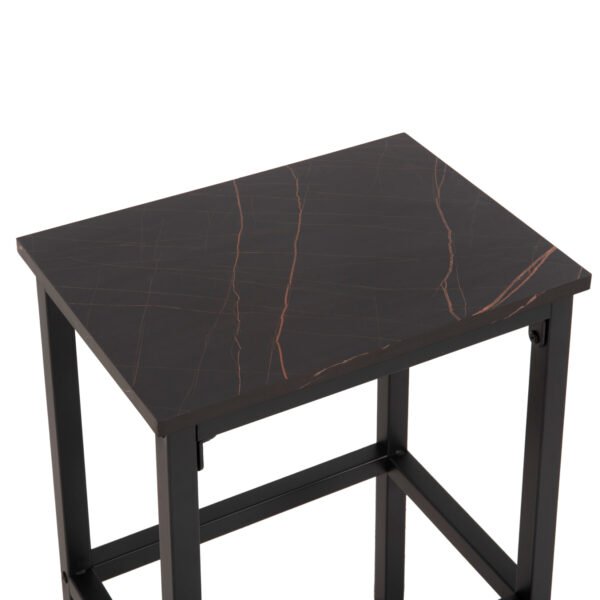 ΣΕΤ ΤΡΑΠΕΖΑΡΙΑ ΜΠΑΡ 5ΤΜΧ BOXY HM9882.13 ΜΑΥΡΟ ΜΕΤΑΛΛΟ-ΜΕΛΑΜΙΝΗ ΜΑΥΡΟ ΜΑΡΜΑΡΟ - Image 6