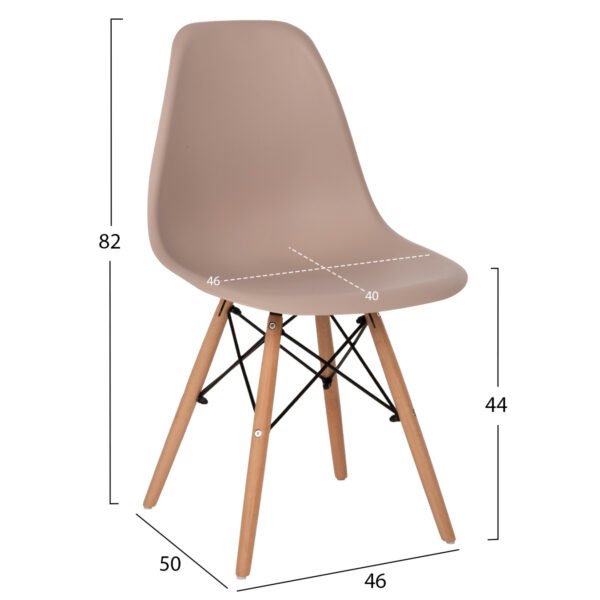 ΣΕΤ ΤΡΑΠΕΖΑΡΙΑΣ 3ΤΜΧ TWIST HM21370 ΣΤΡΟΓΓΥΛΟ ΤΡΑΠΕΖΙ Φ60 & 2 ΚΑΡΕΚΛΕΣ ΣΕ ΚΑΠΟΥΤΣΙΝΟ - Image 3