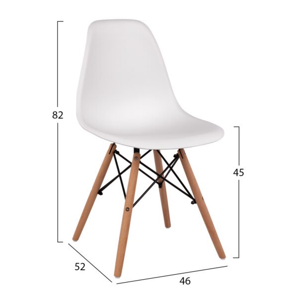 ΣΕΤ ΤΡΑΠΕΖΑΡΙΑΣ 3ΤΜΧ TWIST HM21372 ΣΤΡΟΓΓΥΛΟ ΤΡΑΠΕΖΙ Φ80 & 2 ΚΑΡΕΚΛΕΣ ΣΕ ΛΕΥΚΟ - Image 3