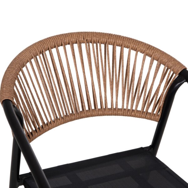 ΣΕΤ ΤΡΑΠΕΖΑΡΙΑΣ 5ΤΜΧ ADAM HM10727.03 ΚΑΡΕΚΛΕΣ ΜΕΤΑΛΛΙΚΕΣ & ΤΡΑΠΕΖΙ 110x60εκ ΜΑΥΡΟ - Image 4