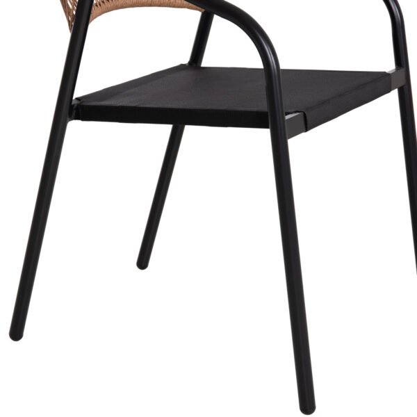 ΣΕΤ ΤΡΑΠΕΖΑΡΙΑΣ 5ΤΜΧ ADAM HM10727.03 ΚΑΡΕΚΛΕΣ ΜΕΤΑΛΛΙΚΕΣ & ΤΡΑΠΕΖΙ 110x60εκ ΜΑΥΡΟ - Image 6