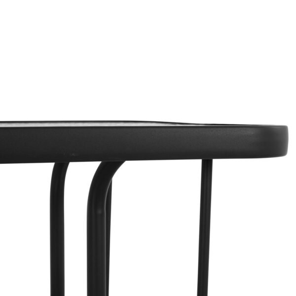 ΣΕΤ ΤΡΑΠΕΖΑΡΙΑΣ 5ΤΜΧ ADAM HM10727.03 ΚΑΡΕΚΛΕΣ ΜΕΤΑΛΛΙΚΕΣ & ΤΡΑΠΕΖΙ 110x60εκ ΜΑΥΡΟ - Image 8