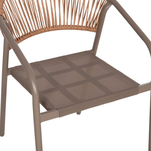 ΣΕΤ ΤΡΑΠΕΖΑΡΙΑΣ 5ΤΜΧ ADAM HM10727.04 ΚΑΡΕΚΛΕΣ ΜΕΤΑΛΛΙΚΕΣ & ΤΡΑΠΕΖΙ 110x60εκ ΣΑΜΠΑΝΙ - Image 8