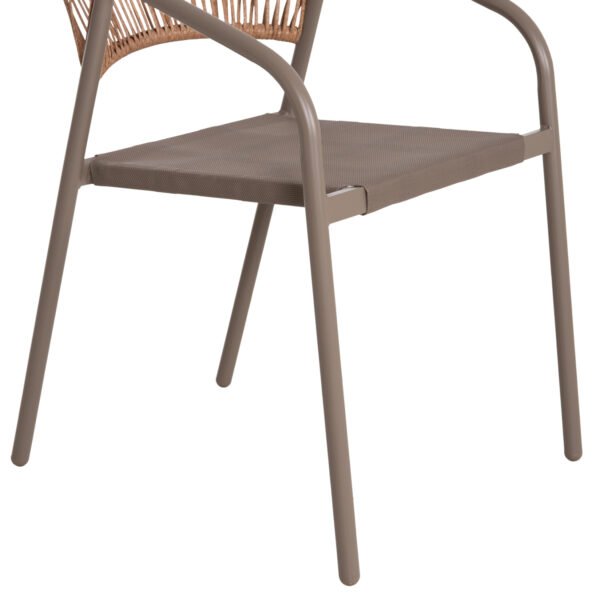 ΣΕΤ ΤΡΑΠΕΖΑΡΙΑΣ 5ΤΜΧ ADAM HM10727.04 ΚΑΡΕΚΛΕΣ ΜΕΤΑΛΛΙΚΕΣ & ΤΡΑΠΕΖΙ 110x60εκ ΣΑΜΠΑΝΙ - Image 9