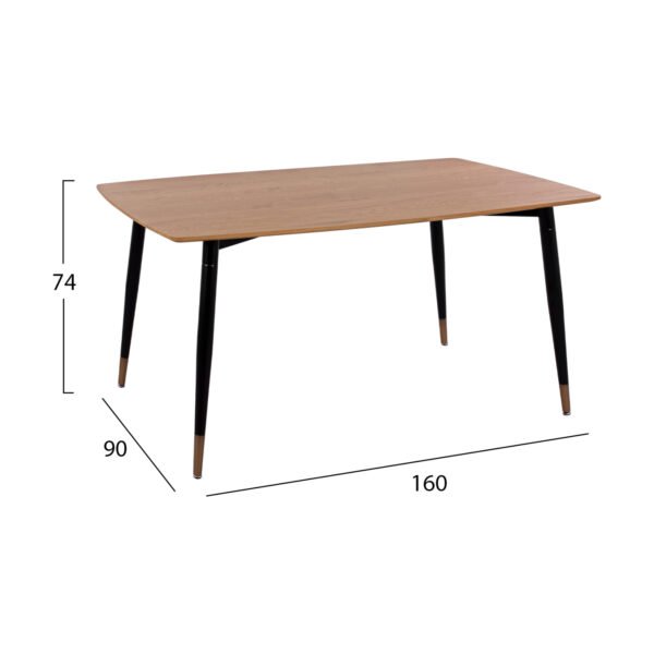 ΣΕΤ ΤΡΑΠΕΖΑΡΙΑΣ 5ΤΜΧ JOLIE HM11198.08 MDF TOP-ΒΕΛΟΥΔΟ ΜΠΛΕ & ΜΕΤΑΛΛΟ ΜΑΥΡΟ - Image 3