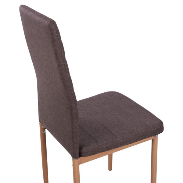ΣΕΤ ΤΡΑΠΕΖΑΡΙΑΣ 5ΤΜΧ LADY HM11595 ΓΥΑΛΙ--ΜΕΤΑΛΛΟ--MDF ΣΕ SONAMA & ΚΑΦΕ ΥΦΑΣΜΑ - Image 7