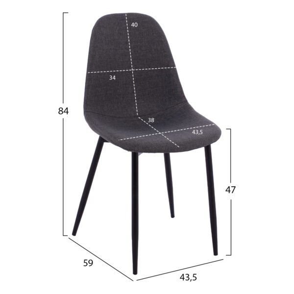 ΣΕΤ ΤΡΑΠΕΖΑΡΙΑΣ 5ΤΜΧ RAVEN HM21068.02 ΚΕΡΑΜΙΚΟ TOP ΜΑΥΡΟ ΜΑΡΜΑΡΟ--ΓΚΡΙ ΥΦΑΣΜΑ - Image 3