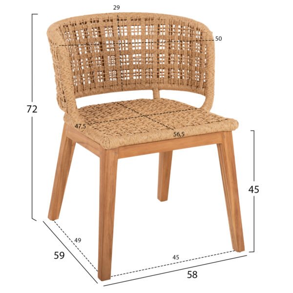 ΣΕΤ ΤΡΑΠΕΖΑΡΙΑΣ 5ΤΜΧ FARLEY HM21076.02 ΣΤΡΟΓΓΥΛΟ ΤΡΑΠΕΖΙ Φ150εκ. & 4 ΚΑΡΕΚΛΕΣ - Image 3
