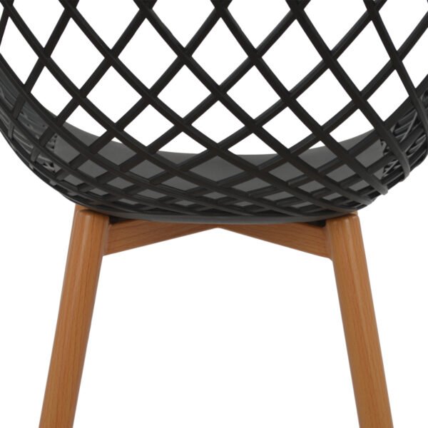 ΣΕΤ ΤΡΑΠΕΖΑΡΙΑΣ 5ΤΜΧ ARIADNE HM21174 MDF TOP & ΠΟΛΥΠΡΟΠΥΛΕΝΙΟ ΣΕ ΜΑΥΡΟ - Image 6
