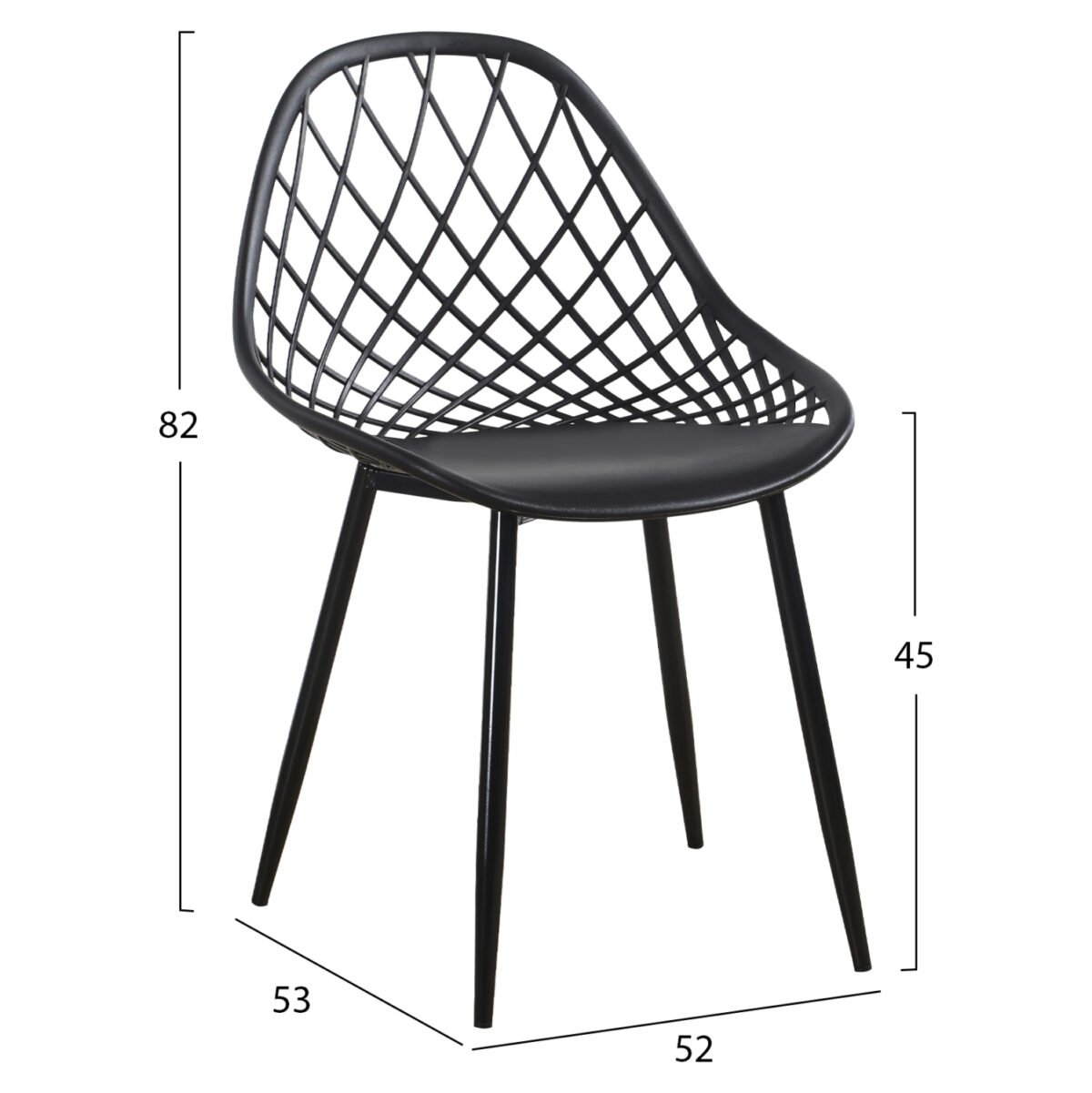 ΣΕΤ ΤΡΑΠΕΖΑΡΙΑΣ 5ΤΜΧ LIO HM21175 MDF TOP & ΠΟΛΥΠΡΟΠΥΛΕΝΙΟ ΣΕ ΜΑΥΡΟ - Image 3