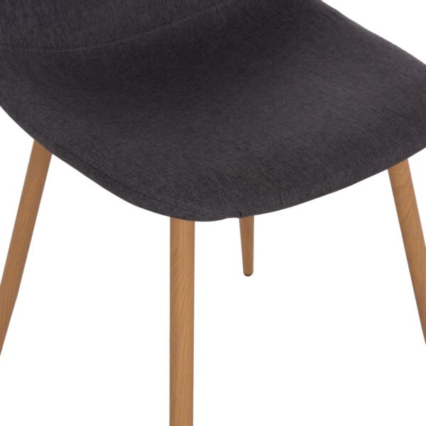 ΣΕΤ ΤΡΑΠΕΖΑΡΙΑΣ 5ΤΜΧ MINARDO HM21179 MDF TOP ΣΕ ΜΑΥΡΟ--ΣΚΟΥΡΟ ΓΚΡΙ ΥΦΑΣΜΑ - Image 5