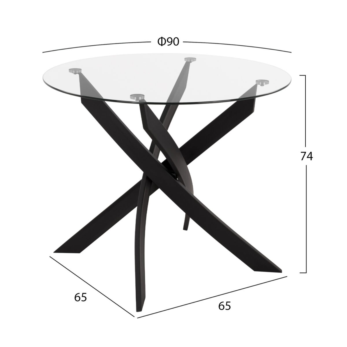 ΣΕΤ ΤΡΑΠΕΖΑΡΙΑΣ 5ΤΜΧ LADY HM21199.01 ΓΥΑΛΙ--ΜΕΤΑΛΛΟ ΣΕ ΜΑΥΡΟ & ΒΕΛΟΥΔΟ ΓΚΡΙ - Image 2