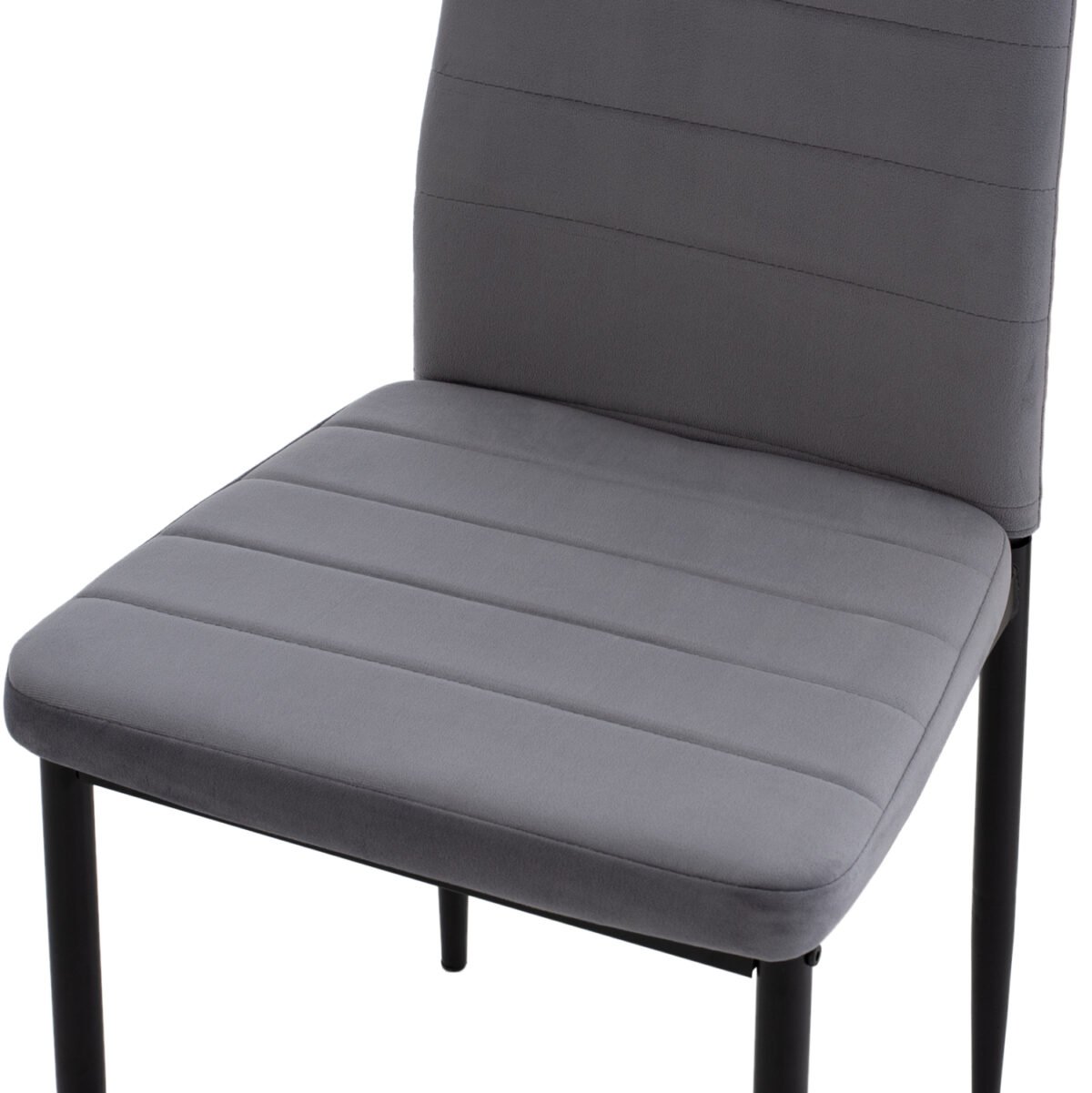 ΣΕΤ ΤΡΑΠΕΖΑΡΙΑΣ 5ΤΜΧ LADY HM21199.01 ΓΥΑΛΙ--ΜΕΤΑΛΛΟ ΣΕ ΜΑΥΡΟ & ΒΕΛΟΥΔΟ ΓΚΡΙ - Image 7