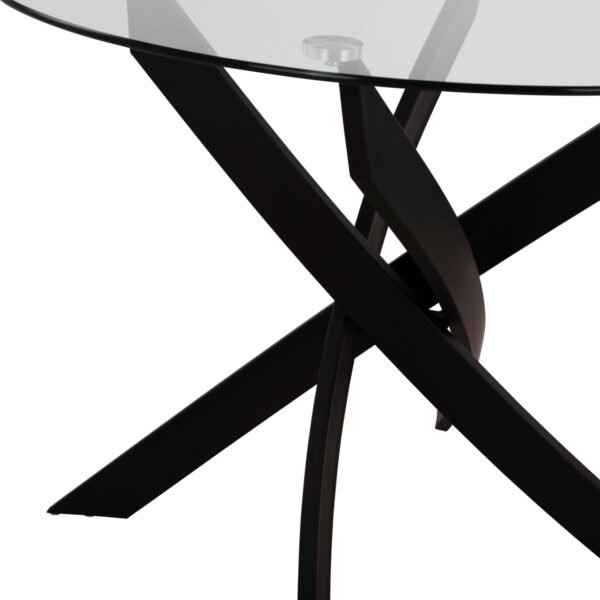 ΣΕΤ ΤΡΑΠΕΖΑΡΙΑΣ 5ΤΜΧ LADY HM21199.04 ΓΥΑΛΙ--ΜΕΤΑΛΛΟ & ΒΕΛΟΥΔΟ ΣΕ ΜΑΥΡΟ - Image 5