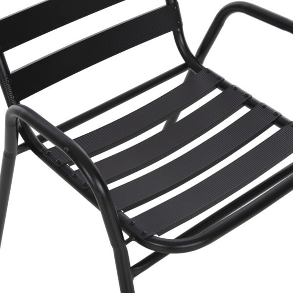 ΣΕΤ ΤΡΑΠΕΖΑΡΙΑΣ 5ΤΜΧ ADAM HM21219.01 ΚΑΡΕΚΛΕΣ ΜΕΤΑΛΛΙΚΕΣ & ΤΡΑΠΕΖΙ 110x60 ΜΑΥΡΟ - Image 4