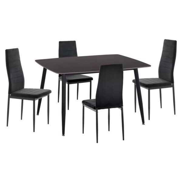 ΣΕΤ ΤΡΑΠΕΖΑΡΙΑΣ 5ΤΜΧ RAVEN HM21224.02 ΚΕΡΑΜΙΚΟ TOP ΜΑΥΡΟ ΜΑΡΜΑΡΟ--ΒΕΛΟΥΔΟ ΜΑΥΡΟ