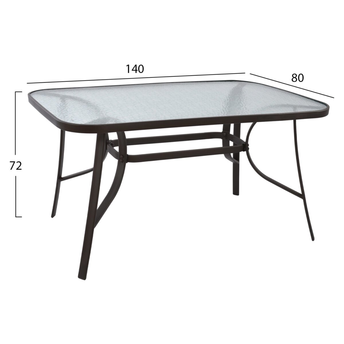 ΣΕΤ ΤΡΑΠΕΖΑΡΙΑΣ 5TMX ΤΡΑΠΕΖΙ 140Χ80Χ72Υεκ.ΚΑΙ 4 ΠΟΛΥΘΡΟΝΕΣ ΜΕΤΑΛΛΟ ΚΑΦΕ HM10562.02 - Image 2